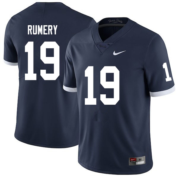 Men #19 Isaac Rumery Penn State Nittany Lions College Throwback Football Jerseys Sale-Navy - Click Image to Close